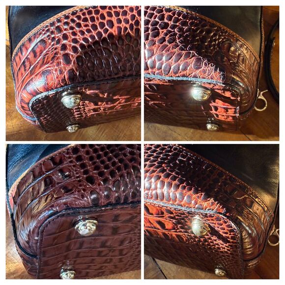 VINTAGE | Brahmin Tuscan Tri-Texture Satchel Crossbody Includes Original Dustbag - Picture 5 of 11